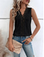 cheap Tank Tops &amp; Camis-Women&#039;s Camisole Tank Top Solid Color Stylish Casual Sleeveless V Neck Regular Tops Daily Lace Patchwork Black White Summer