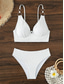 cheap Bikini Sets-Women&#039;s Swimwear Bikini 2 Piece Cheeky Swimsuit Backless Slim Vacation Beach Wear Solid Color V Neck Sleeveless Bathing Suits
