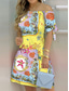 preiswerte Streifen- und geometrisches Kleid-Damen Minikleid Etuikleid Schulterfreies Kleid Trägerloses Kleid Brautkleider schlicht Urlaub Täglich Regular Fit Blumen Kurzarm Schulterfrei Schwarz Gelb Rosa Pudriges Rosa Sommer