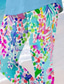 olcso Virágmintás-Női Leggings Nadrág Divat Utcai Ruházat Teljes Hosszú Magas Derék Grafikai Levél Nyomtatás Hőmegtartó Meleg Lélegző Puha Mikro-elastic Vakáció Tengerpart Hétvége Róbin tojás Kék Nyári Tavasz Szabott