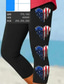 cheap Independence Day Bottoms-Women&#039;s Patriotic  Leggings Capri Pants High Elasticity Streetwear Full Length High WaistPantsEaster Flag Printing Thermal Warm Breathable Soft Outdoor Daily Black Grey