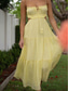 cheap Plain Dress-Women&#039;s Maxi Dress A Line Dress Sundress Solid Color Slip Dress Off The Shoulder Dress Vacation Beach Vacation Daily Holiday Regular Fit Graphic Sleeveless Strap Black White Yellow Blue Summer