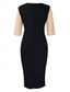 cheap Bodycon Club Dresses-Women&#039;s Midi Dress Casual Dress Bodycon Elegant Stylish Casual Vacation Daily Regular Fit Color Block 3/4 Length Sleeve Crew Neck Black White Red Royal Blue Summer