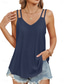 billiga Damlinnen och blusar-Kvinnors Camisole Tank Top Enfärgad Stilig Avslappnad Uthen Rem Regelbundna Toppar Daglig Ögla Salvia Grön Svart Vit Rosa Marinblå Sommar Vår