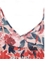 voordelige Vakantiejurken-Dames Maxi-jurk Casual jurk Swingjurk A lijn jurk Stijlvol Casual Vakantie Dagelijks Normale pasvorm Bloemig Mouwloos Bandje Oranje Zomer