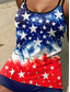 cheap Independence Day swimwear-Independence Day Patriotic Women's Swimsuits Tankini 2 Piece Boy Leg Swimsuit Backless Vacation Beach Wear Flag U Neck Sleeveless Bathing Suits