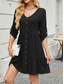 cheap Plain Dress-Women&#039;s Mini Dress T Shirt Dress Tee Dress A Line Dress Solid Color Athletic Dress Casual Vacation Casual Daily Regular Fit Floral Long Sleeve Crew Neck Black Wine Sky Blue Green Summer