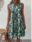 cheap Vacation Dresses-Women&#039;s Mini Dress A Line Dress Stylish Sexy Regular Fit Floral Sleeveless V Neck Black Navy Blue Orange Green Summer Spring