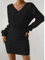 cheap Plain Dress-Women&#039;s Mini Dress Sweater Dress Summer Dress Solid Color Bandage Dress Birthday Cocktail Vacation Daily Regular Fit Plain Sleeveless V Neck Black Apricot Summer