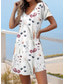 cheap T shirt Dresses-Women&#039;s Mini Dress Mini Dress Petite Dress T Shirt Dress Tee Dress Sundress A Line Dress Elegant Stylish Vacation Birthday Casual Regular Fit Floral Graphic Short Sleeve V Neck White Summer