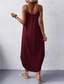 cheap Vacation Dresses-Women&#039;s Midi Dress Stylish Basic Sexy Vacation Daily Regular Fit Plain Sleeveless V Neck Black Wine Army Green Summer