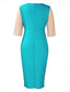 cheap Bodycon Club Dresses-Women&#039;s Midi Dress Casual Dress Bodycon Elegant Stylish Casual Vacation Daily Regular Fit Color Block 3/4 Length Sleeve Crew Neck Black White Red Royal Blue Summer