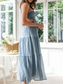 cheap Plain Dress-Women&#039;s Maxi Dress A Line Dress Sundress Solid Color Slip Dress Off The Shoulder Dress Vacation Beach Vacation Daily Holiday Regular Fit Graphic Sleeveless Strap Black White Yellow Blue Summer