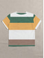 cheap Stripe&amp;Geometric tee-Women&#039;s T Shirt Striped Casual Short Sleeve Round Neck Regular Tops Daily Print Pink Green Summer