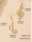abordables Pendiente de mujer-Pendientes de nota musical de oro con detalles de diamantes de imitación: elegantes joyas colgantes para mujeres, perfectas para conciertos, fiestas y ocasiones especiales.