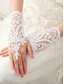baratos Luvas femininas-luvas de noiva elegantes de renda branca – luvas de casamento vintage sem dedos com bordado floral para noivas e eventos formais