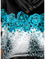 cheap Floral tee-Women&#039;s T Shirt Floral Stylish Casual Long Sleeve V Neck Regular Tops Daily Buttons Print Blue Fall Winter
