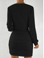 cheap Plain Dress-Women&#039;s Mini Dress Sweater Dress Summer Dress Solid Color Bandage Dress Birthday Cocktail Vacation Daily Regular Fit Plain Sleeveless V Neck Black Apricot Summer