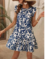 cheap Casual Floral Dresses-Women's Mini Dress Casual Dress Tank Dress Stylish Casual Vacation Daily Regular Fit Leaf Sleeveless Crew Neck Black Yellow Red Navy Blue Summer