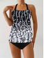 cheap Swimdresses-Women&#039;s Swimwear Bikini 2 Piece Cheeky Swimsuit Backless Slim Vacation Beach Wear Camo U Neck Sleeveless Bathing Suits