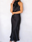 cheap Cocktail Dress-Women&#039;s Long Dress Maxi Dress Prom Dress Casual Dress Satin Dress Summer Dress Fashion Outdoor Holiday Date Regular Fit Plain Sleeveless Halter Neck Black Apricot Rose Pink Summer Spring