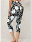 olcso Virágmintás-Női leggings Capri nadrág Magas elaszticitás Üdülési divat Hawaii Bokáig érő Mid derék Virágos nyomtatás Hőszigetelő Meleg Lélegző Puha  Üdülési Gondtalan napi Hamuszürke Nyári Tavaszi Normál szabás