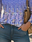 tanie T-shirt boho-Damskie Podkoszulek Moda Nowoczesny Codzienny Długi rękaw Półgolf Zwykłe topy Codzienny Weekend Nadruk Biały Królewski błękit Niebieski Zielony Khaki Jesień Zima