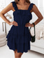 cheap White Graduation Dresses-Women&#039;s Normal Mini Dress Graduation Dress Slip Dress Cute Sleeveless Daily Form Fit Solid Color Short Sleeve Cowl Neck White Red Blue Summer Spring