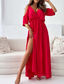 cheap Formal Dresses-Women&#039;s Long Dress Maxi Dress Casual Dress Swing Dress Summer Dress Fashion Outdoor Holiday Date Regular Fit Plain Sleeveless V Neck Black Pink Red Summer Spring