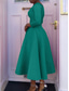 economico Vestito Kentucky-Abito Midi da Donna Kentucky Derby Abito a Linea Abito Fit And Flare Elegante Festa Cocktail Ospite di Matrimonio Fidanzamento Festa Cocktail Vestibilità Normale Grafica Senza Maniche V Scollato Nero