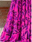 preiswerte Blumenkleider-Damen Maxikleid Korsett Kleid Wickel Kleid A-Linie Kleid Rüsch Kleid Bohemia Vintage Boho Ausgestellter Ärmels Urlaub Feiertag Cocktail Party Floral Grafik Kurzarm Rundhals Rot