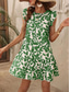 cheap Casual Floral Dresses-Women's Mini Dress Casual Dress Tank Dress Stylish Casual Vacation Daily Regular Fit Leaf Sleeveless Crew Neck Black Yellow Red Navy Blue Summer