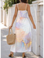 cheap Vacation Dresses-Women&#039;s Maxi Dress Casual Dress Maxi Dress Sundress A Line Dress Casual Flowy Vacation Casual Daily Regular Fit Marble Sleeveless V Neck White Summer Spring