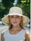 cheap Women's Hats-Women's Bohemian Crochet Sun Hat with 3D Floral Decoration - Foldable, Lightweight and Breathable, Perfect for Summer, Beach and Outdoor Activities