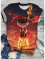 cheap Art&amp;Design tee-Women&#039;s T Shirt Graphic Cartoon Vintage Fashion Stylish Short Sleeve Round Neck Regular Tops Daily Going out Weekend Print Maroon Summer