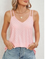 billiga Damlinnen och blusar-Kvinnors Camisole Tank Top Enfärgad Stilig Avslappnad Uthen Rem Regelbundna Toppar Daglig Ögla Salvia Grön Svart Vit Rosa Marinblå Sommar Vår