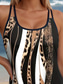 baratos Tankinis-Tankini Feminino de 2 Peças com impressão de Onça com Short Costas Cheeky Sem Costas Roupas de Praia de Férias com Decote em U Geométrico e Sem Mangas