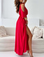 cheap Formal Dresses-Women&#039;s Long Dress Maxi Dress Casual Dress Swing Dress Summer Dress Fashion Outdoor Holiday Date Regular Fit Plain Sleeveless V Neck Black Pink Red Summer Spring