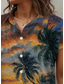 cheap Hawaiian Tops-Women&#039;s Shirt Leaf Tree Hawaiian Tropical Hawaiian Short Sleeve Shirt Collar Regular Tops Buttons Print Sage Green Summer