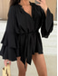 cheap White Casual Dresses-Women&#039;s Mini Dress Casual Dress Spring Dress Elegant Casual Daily Regular Fit Solid Color Long Sleeve V Neck Black White Pink Red Fall