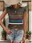 billige Tanks og camisole til kvinner-Dame Camisole Tank Top Stilren Casual Uten Ermer Rund Hals Vanlige Topper Daglige Volang Print Svart Hvit Khaki Grå Sommer