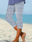 cheap Floral Print-Women&#039;s Leggings Capri Pants High Elasticity Fashion Streetwear Full Length Mid Waist Floral Printing Thermal Warm Breathable Soft  Outdoor Daily Beach Buff Black Blue Sky Blue Summer Spring