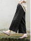 cheap Plain Cotton Linen Pant-Women&#039;s Cotton Linen Shorts Linen-Inspired Pants Cotton Linen Pants Fashion Streetwear Basic Ankle-Length Medium Waist Plain Pocket Drawstring Comfort Outdoor Micro-elastic Vacation Street Daily rice