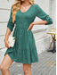 cheap Plain Dress-Women&#039;s Mini Dress T Shirt Dress Tee Dress A Line Dress Solid Color Athletic Dress Casual Vacation Casual Daily Regular Fit Floral Long Sleeve Crew Neck Black Wine Sky Blue Green Summer