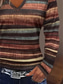 cheap Stripe&amp;Geometric tee-Women&#039;s T Shirt Striped Casual Long Sleeve V Neck Regular Tops Daily Print Brown Spring Fall TY