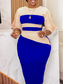 cheap Bodycon Club Dresses-Women&#039;s Midi Dress Casual Dress Bodycon Elegant Stylish Casual Vacation Daily Regular Fit Color Block 3/4 Length Sleeve Crew Neck Black White Red Royal Blue Summer
