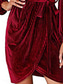 cheap Plain Dress-Women&#039;s Mini Dress Wrap Dress Bodycon Dress Puff Sleeve Dress Party Birthday Party Birthday Regular Fit Graphic Long Sleeve V Neck Black Wine Green Dark Blue Summer Spring Fall Winter