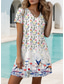 cheap Boho Dress-Women&#039;s Mini Dress Casual Dress Elegant Vacation Vintage Daily Regular Fit Floral Graphic Ditsy Floral Short Sleeve Crew Neck White Summer Spring