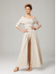 abordables Combinaisons pour maman-Combinaison Deux Pièces  Tailleur Mère de la Mariée Invité de Mariage Élégante Fête Col Rond Hors Épaule Longueur Cheville Tissu Élastique Manches 3/4 avec Ceinture  Ruban 2025