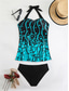 cheap Swimdresses-Women&#039;s Swimwear Bikini 2 Piece Cheeky Swimsuit Backless Slim Vacation Beach Wear Camo U Neck Sleeveless Bathing Suits